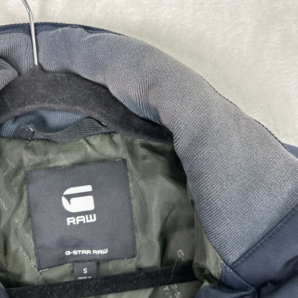 G-STAR QUILTED OVERSHIRT / Padded Bomber Jacket Men Size S Navy - Picture 6 of 13